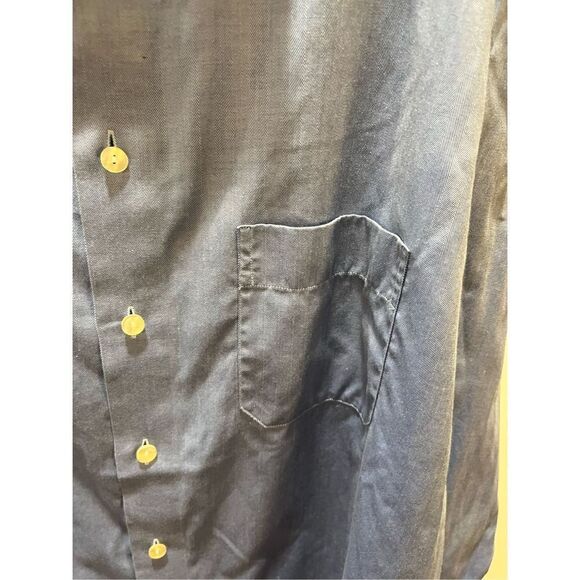 Eton Ganghester Men’s Luxury Blue Button Down Dress Shirt Sz 17.5 Work Office At - Picture 3 of 9